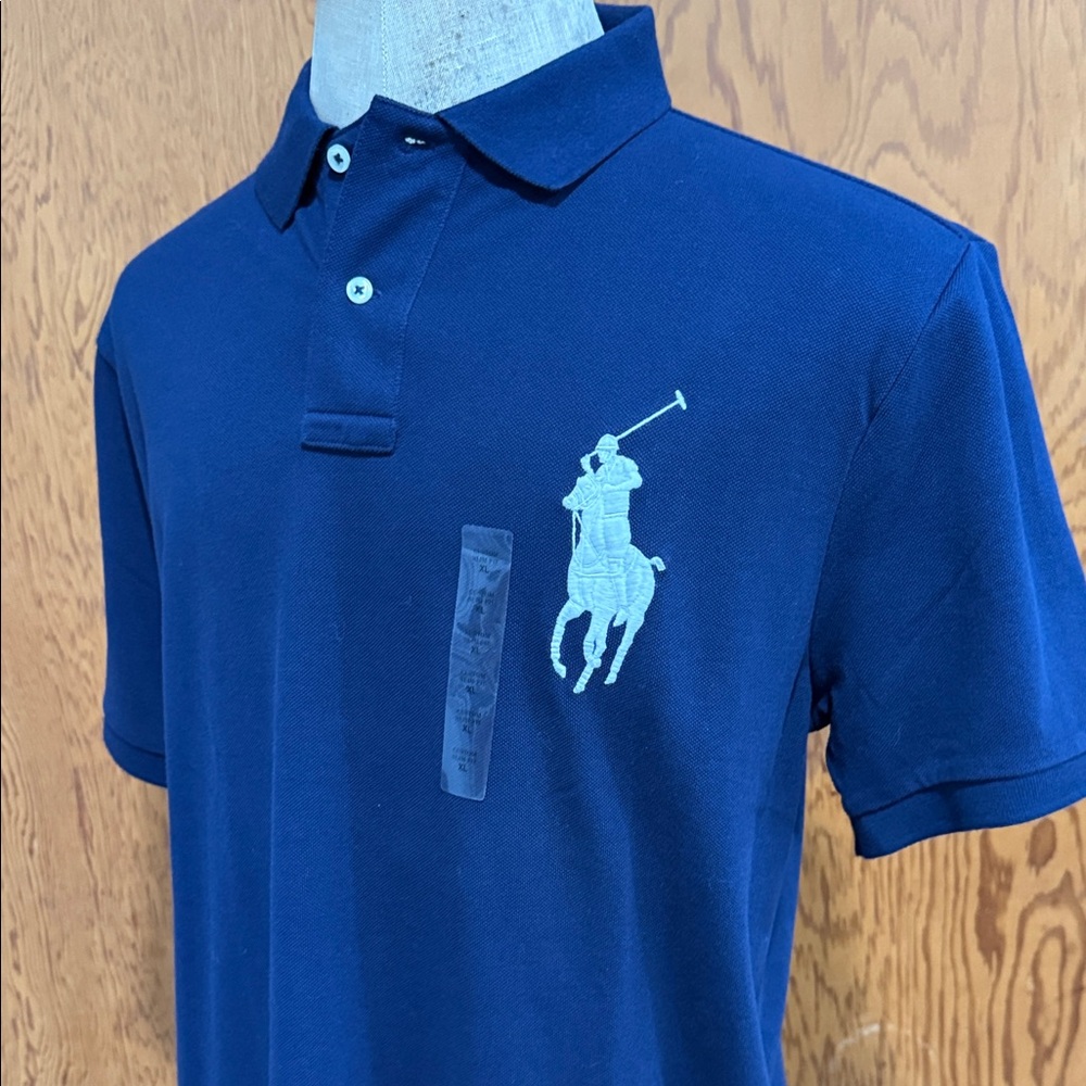 Brand New RL Ralph Lauren Polo Men’s Size X-Large XL Navy Blue Polo Shirt NWT